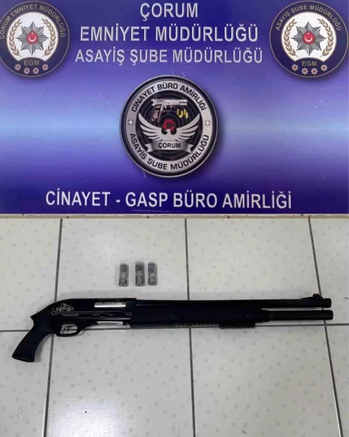 Çorum\'da denetim: 6 yakalama, çok sayıda silah ele geçirildi