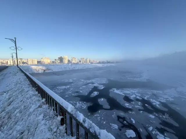 Sibirya değil Türkiye! En uzun nehir dondu