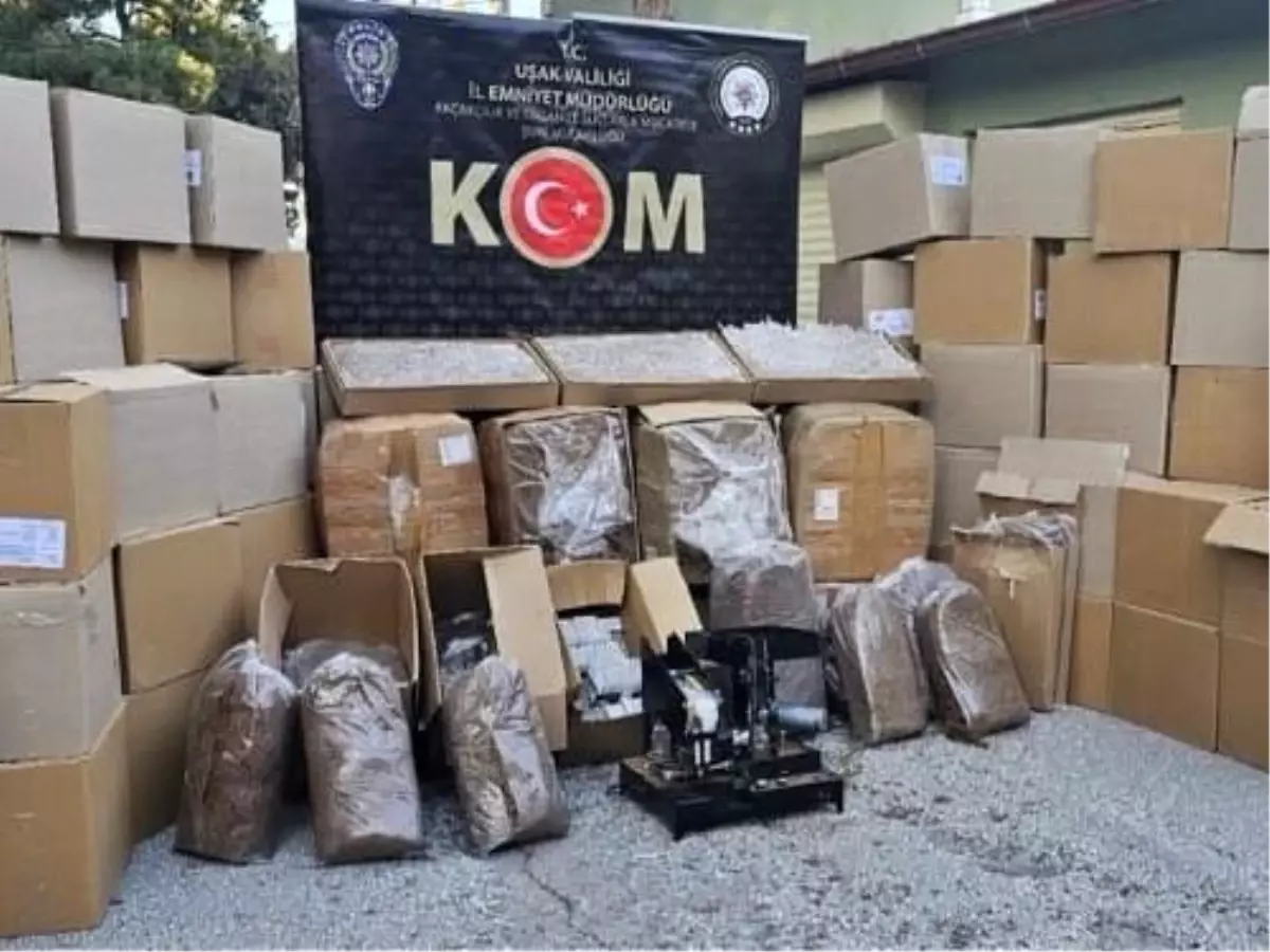 Uşak\'ta Kaçak Makaron Operasyonu