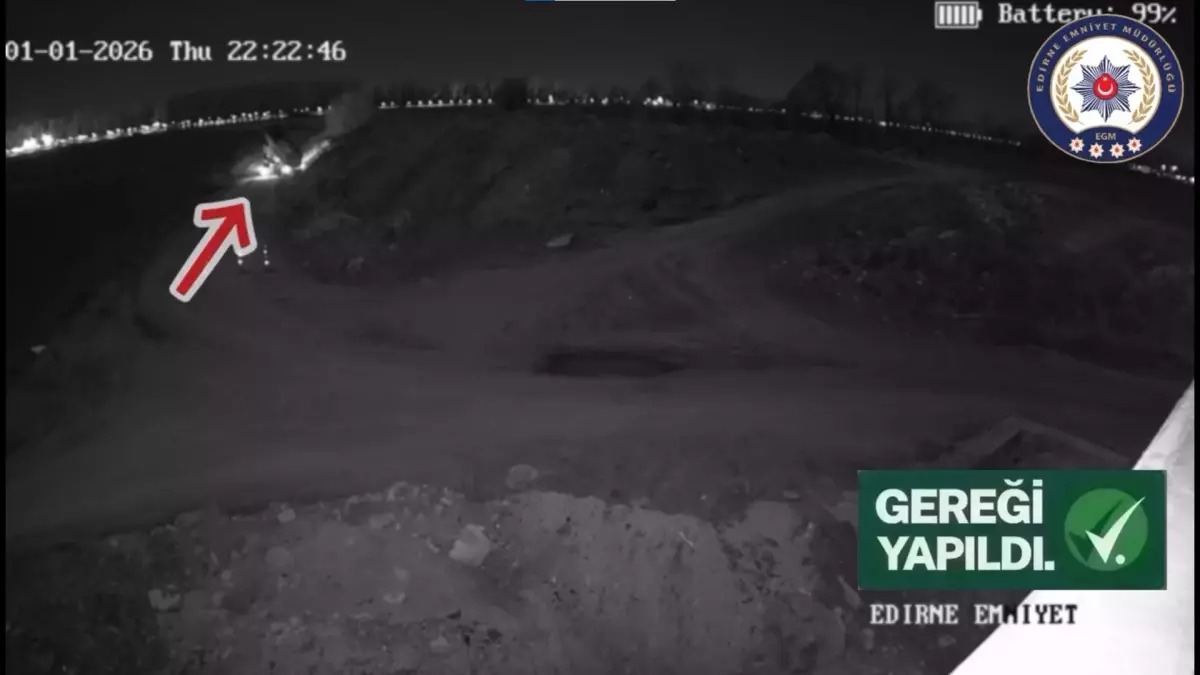 Edirne\'de Hafriyat Döken Sürücüye 63 Bin Lira Ceza