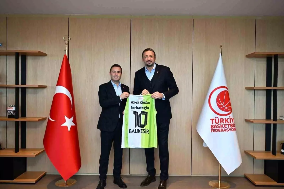 Balıkesir basketbolu için Başkan Ahmet Akın\'dan TBF\'ye önemli ziyaret