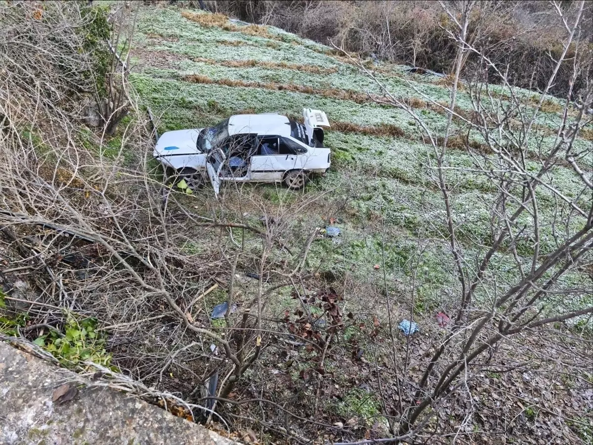 Söğüt\'te Otomobil Tarlaya Devrildi: 3 Yaralı