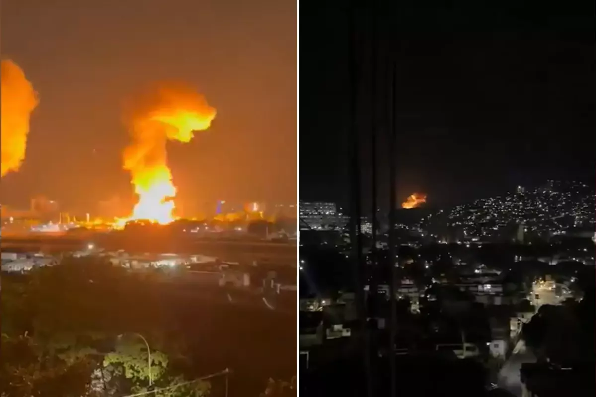 Çok sayıda patlamanın yaşandığı Venezuela\'dan ilk görüntüler