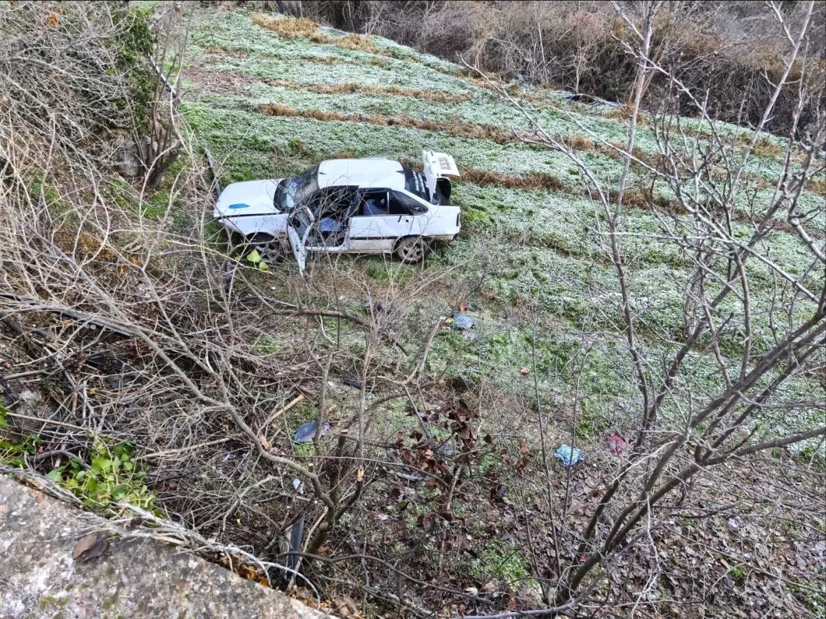 Bilecik\'te Şarampole Uçan Araçta 3 Yaralı