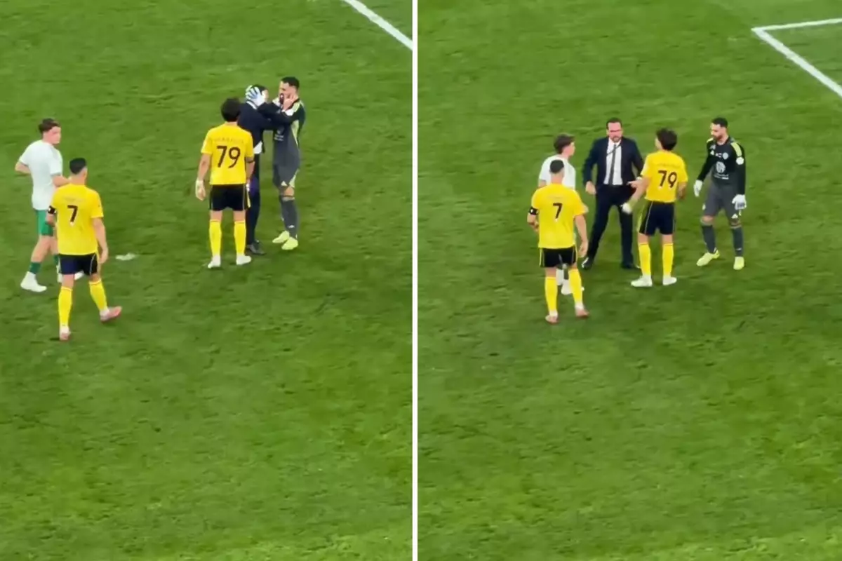 Merih Demiral\'in gol attığı maçta ortalık karıştı