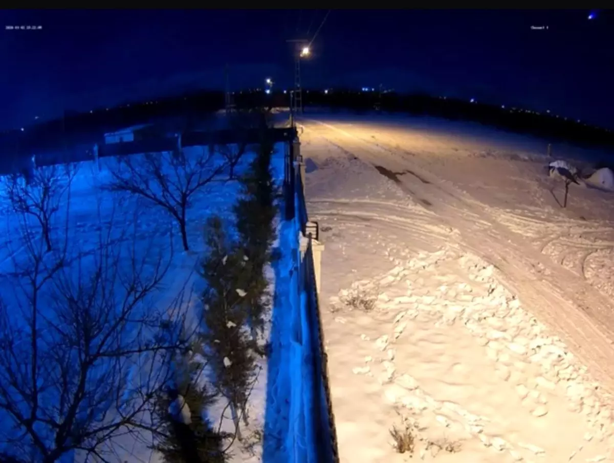 Malatya\'da meteorun düşme anı kamerada