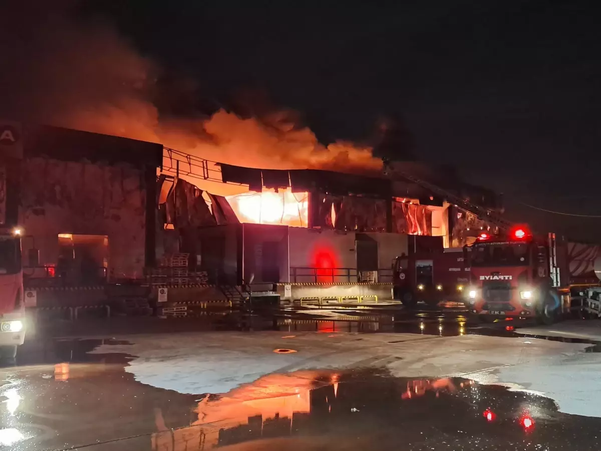 Antalya\'da Soğuk Hava Deposunda Yangın Çıktı