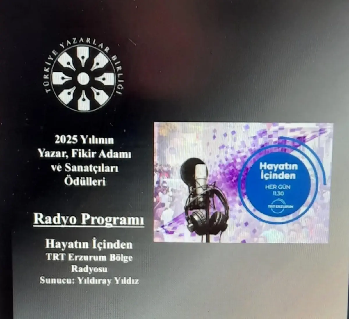 İsmail Bingöl ve TRT Erzurum\'a Ödül