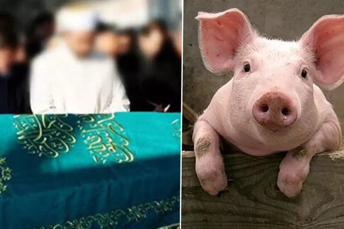 \'\'Babamın hayrına\'\' deyip cami önünde 3 bin kişiye domuz eti yedirdi