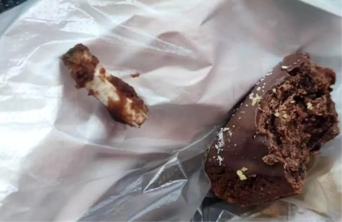 Bir ısırıkta şok: Kurabiyeden sigara izmariti çıktı