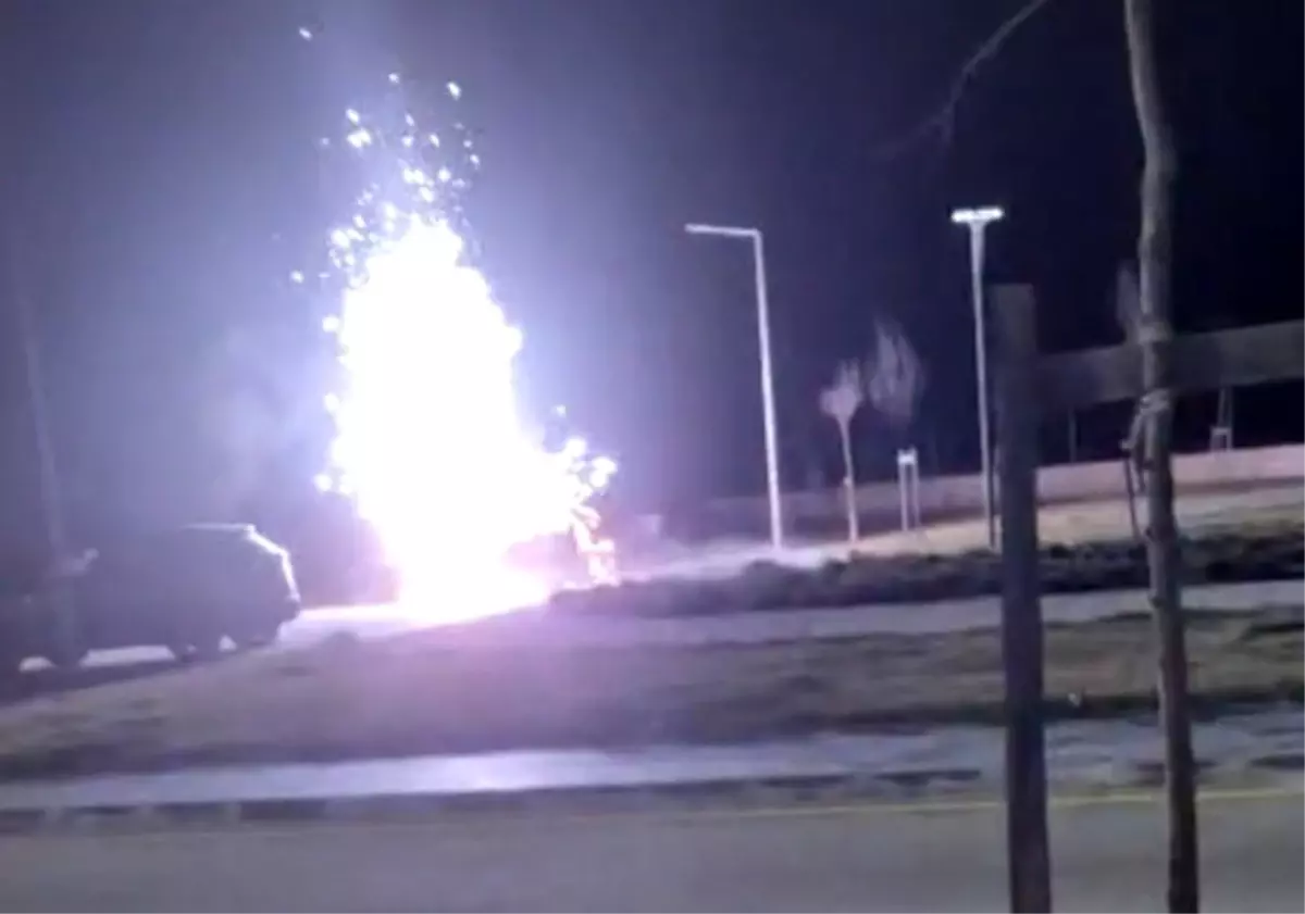 Kapaklı Devlet Hastanesinde Araç Yangını