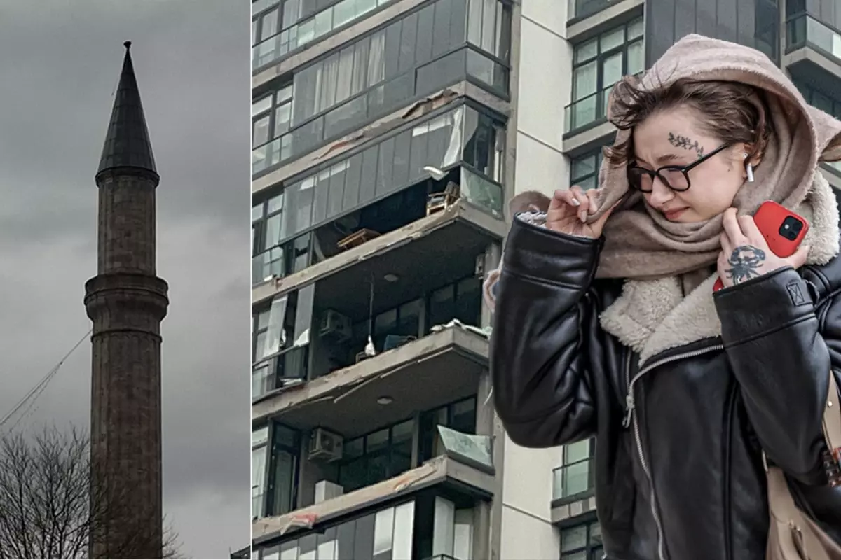 Fırtına Marmara\'yı esir aldı! Ayasofya Camii\'nin alemi düştü, balkonlar bile uçtu