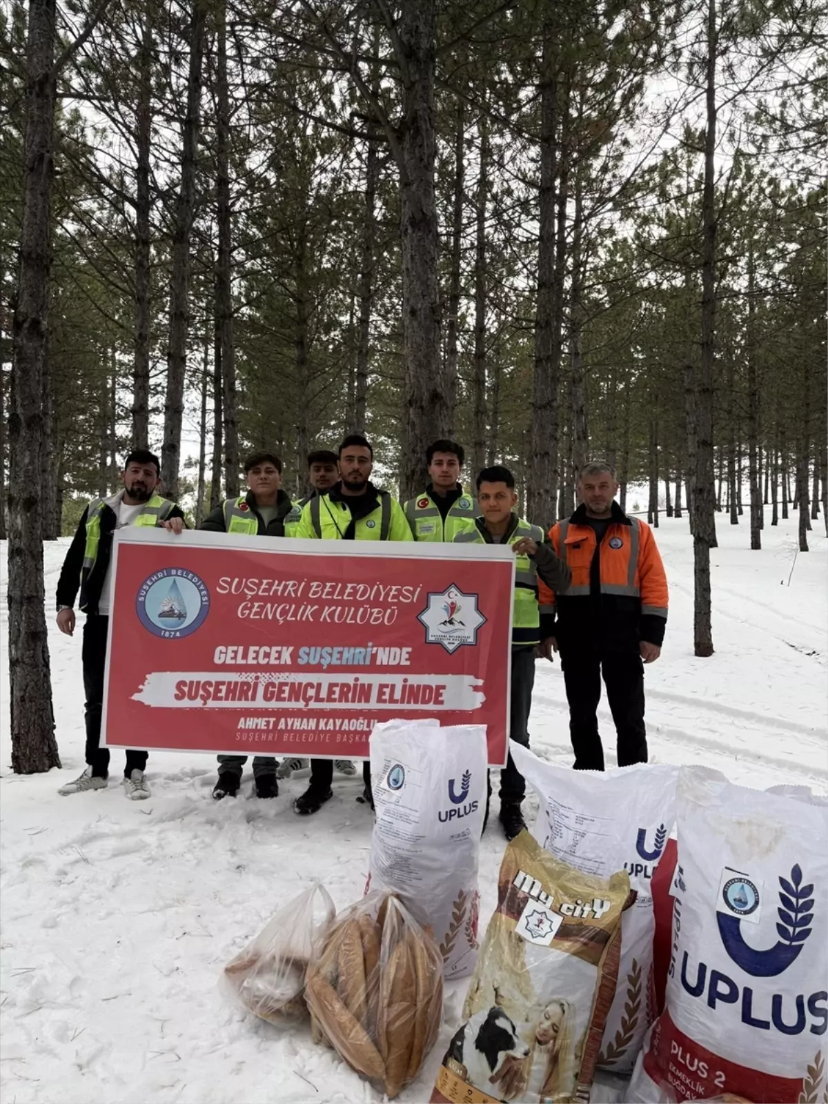 Suşehri\'nde Yabani Hayvanlara Yem Bırakıldı