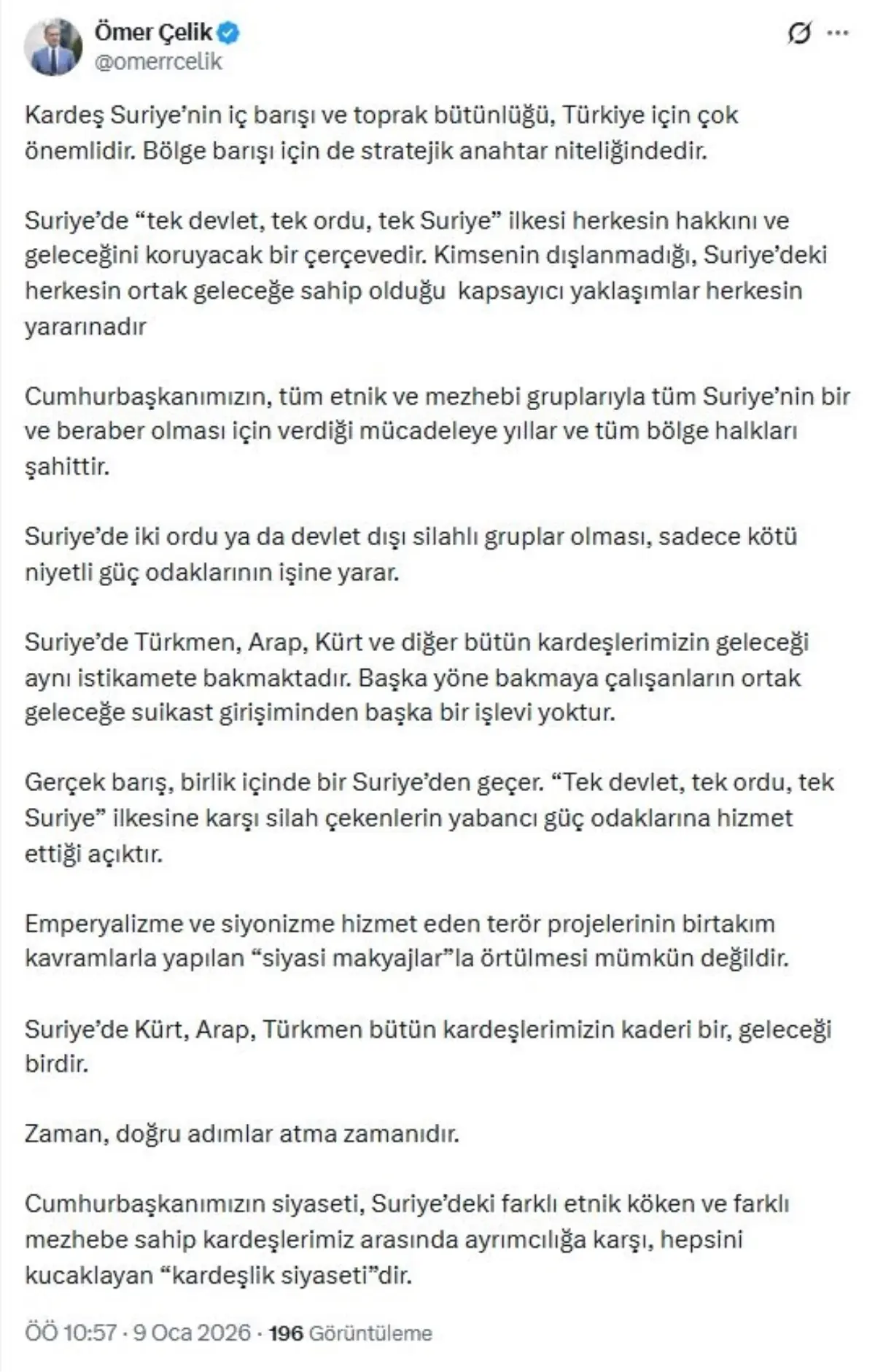 Suriye\'nin Barışı Türkiye İçin Hayati