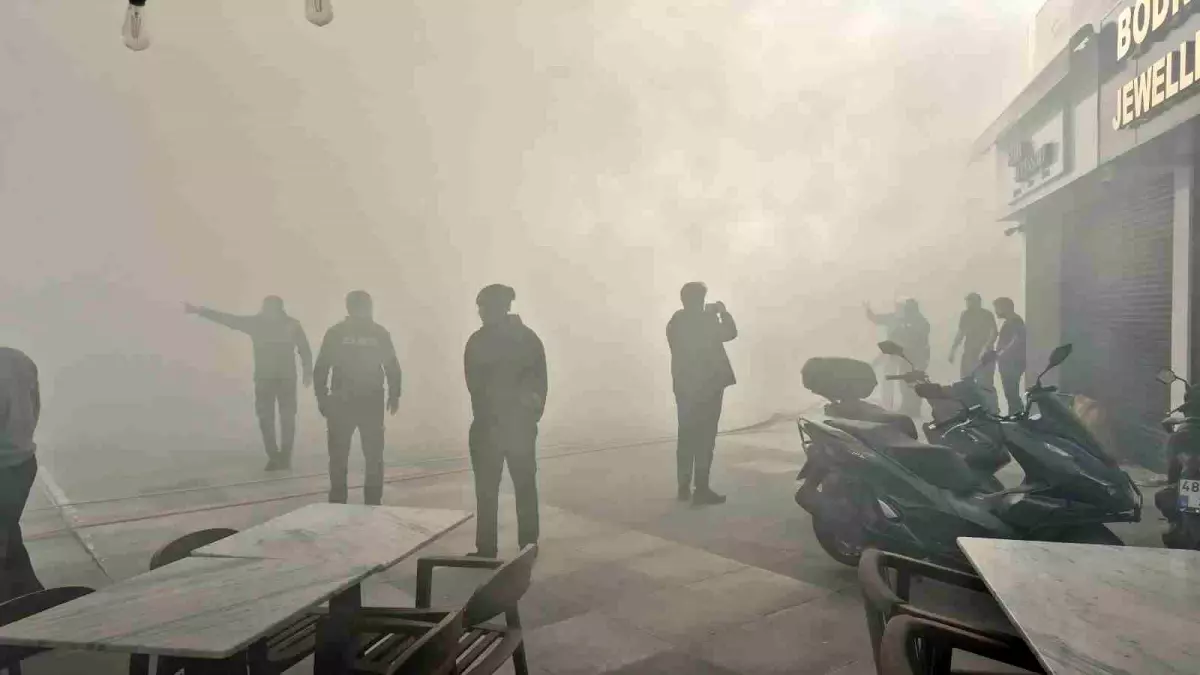 Bodrum\'da Yangın Paniği