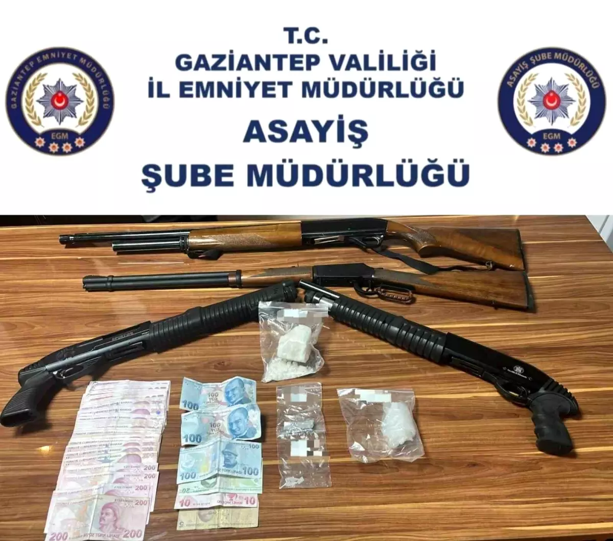 Gaziantep\'te Uyuşturucu ve Tüfek Ele Geçirildi
