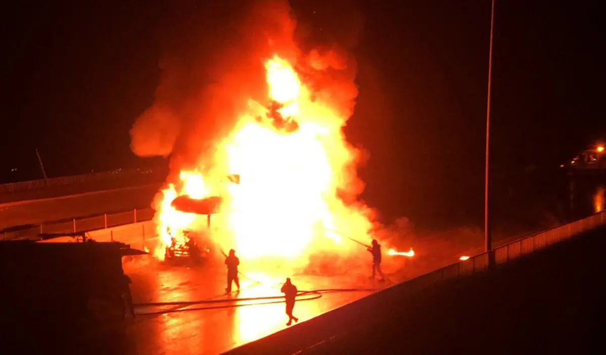 Gaziantep\'te TIR Yangını