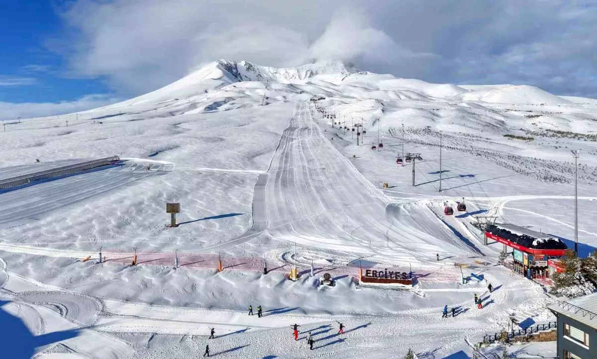 Erciyes\'te Kartpostallık Kar Manzaraları