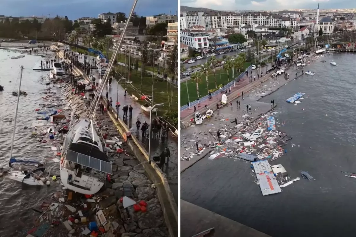Megakenti sarsan fırtınadan geriye bu görüntüler kaldı
