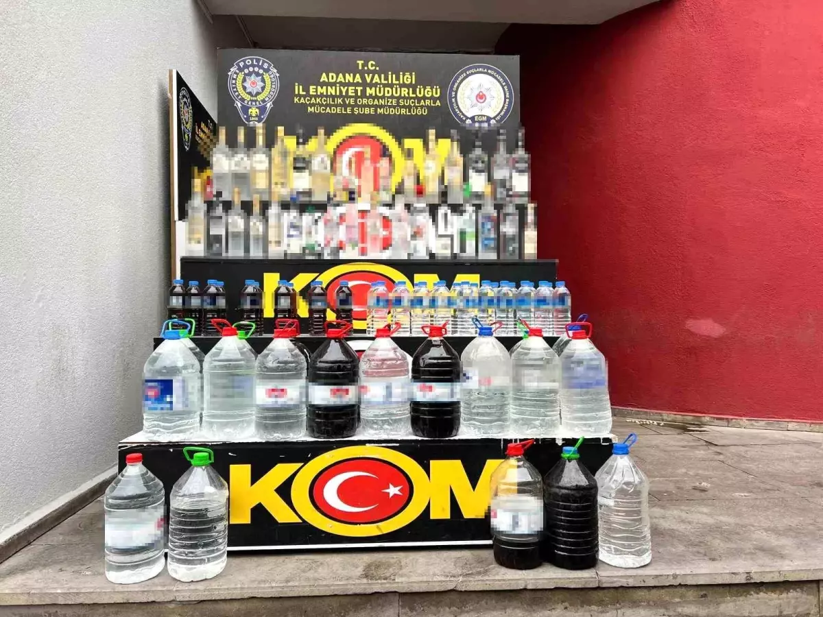 Adana\'da 500 Litre Kaçak Alkol Ele Geçirildi