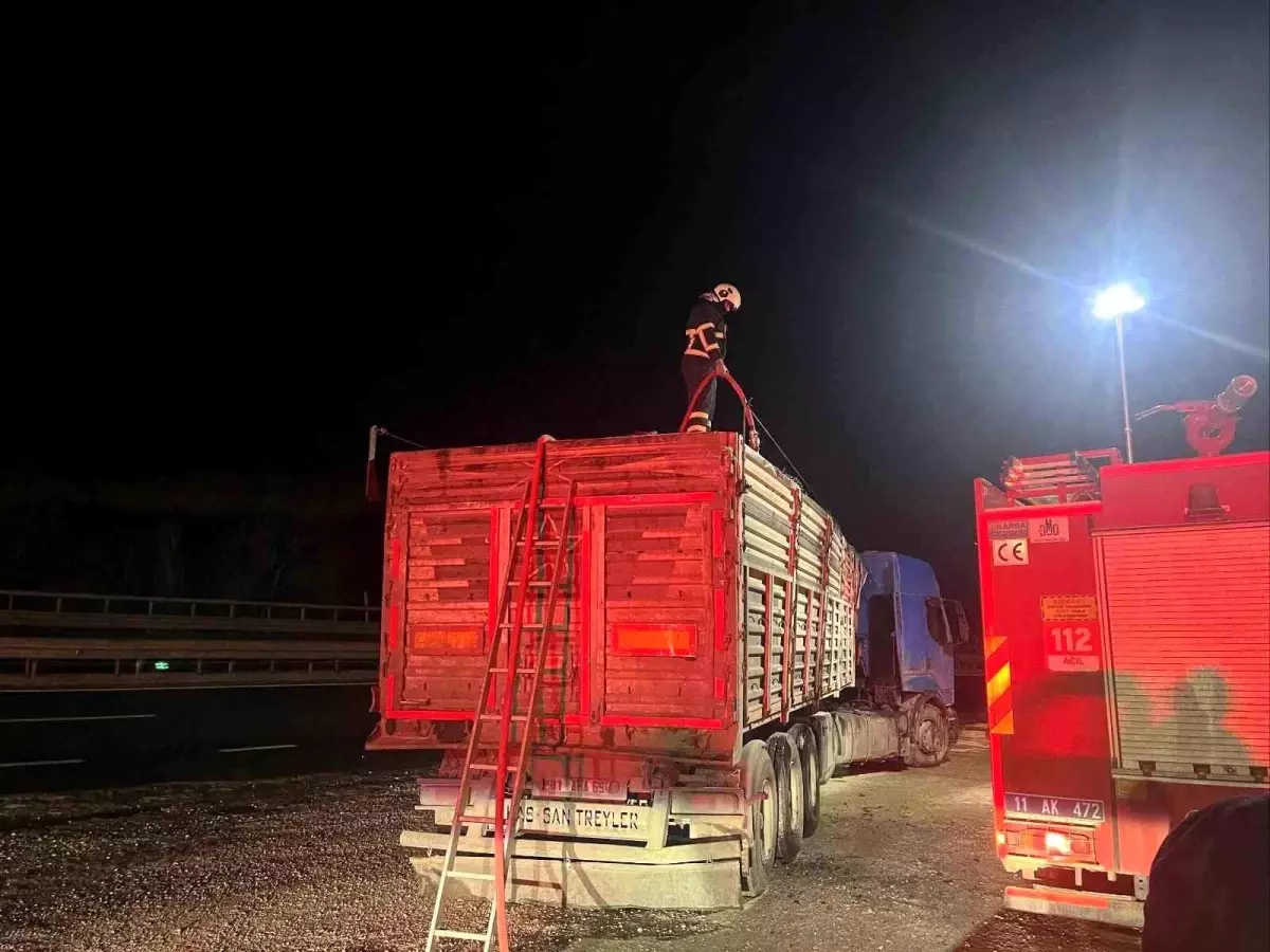 Tır Dorsesi Yangın Çıkardı