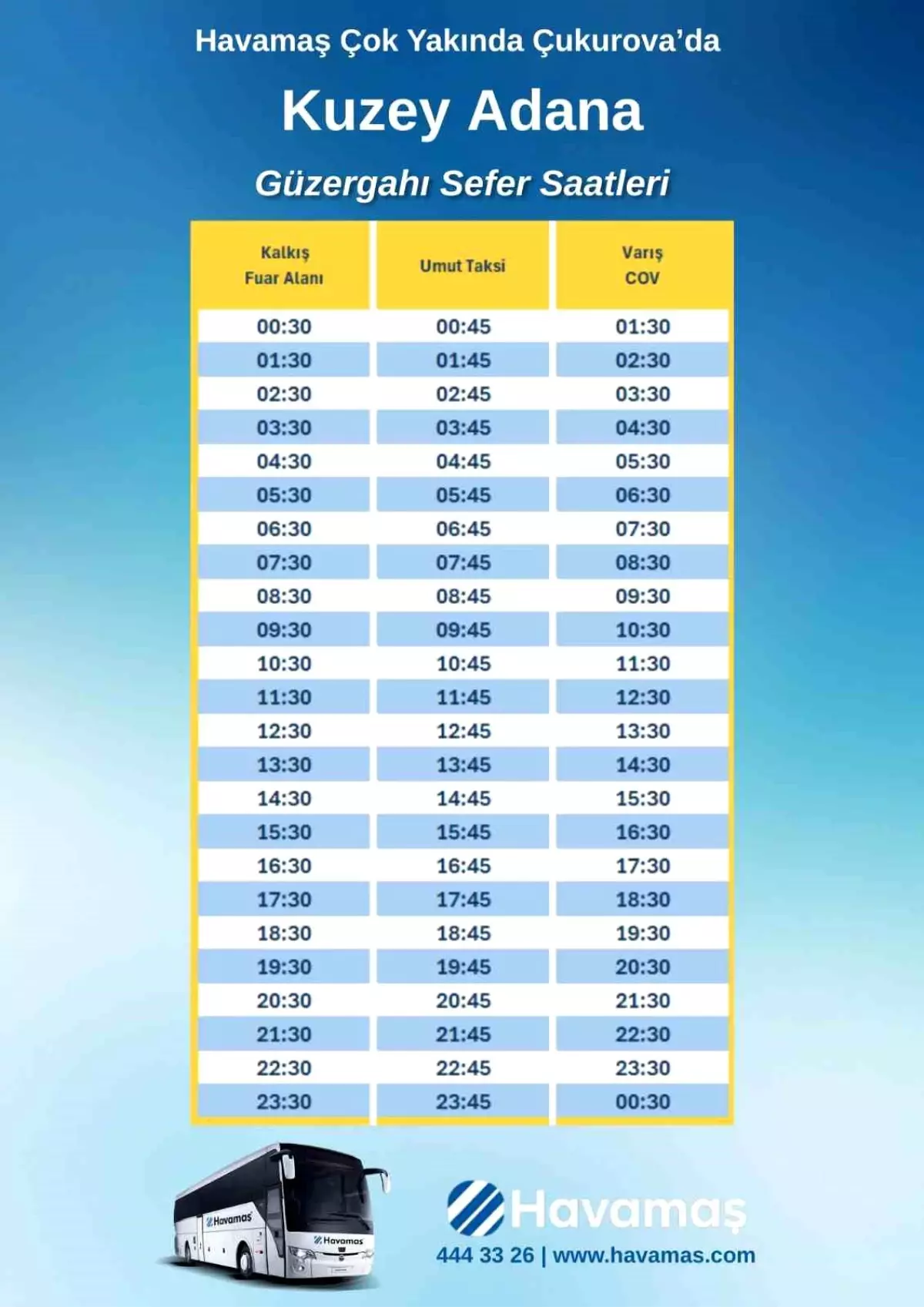 Çukurova\'dan Havalimanına Yeni Seferler Başladı