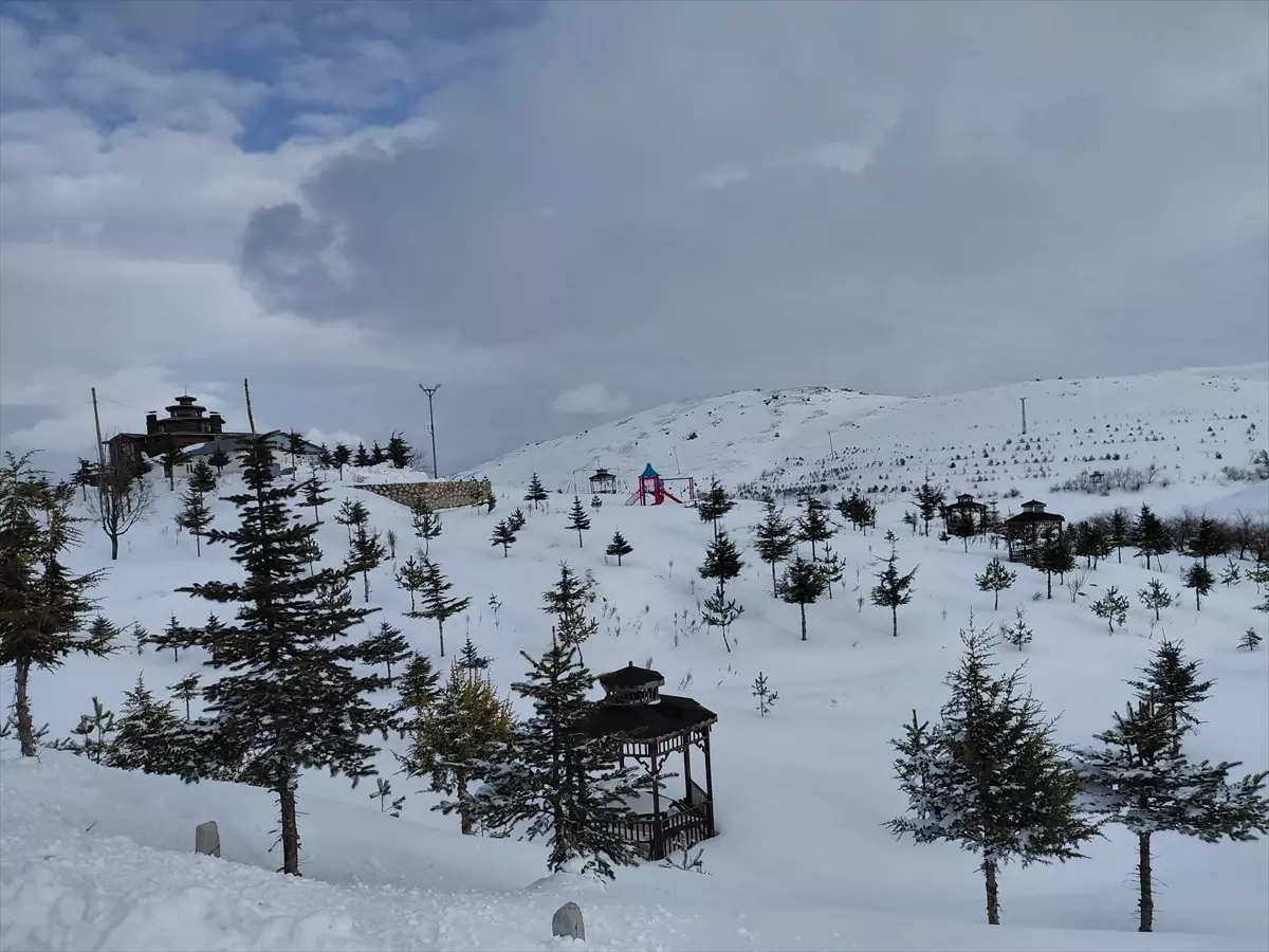 Üçoluk Göleti Buzla Kaplandı