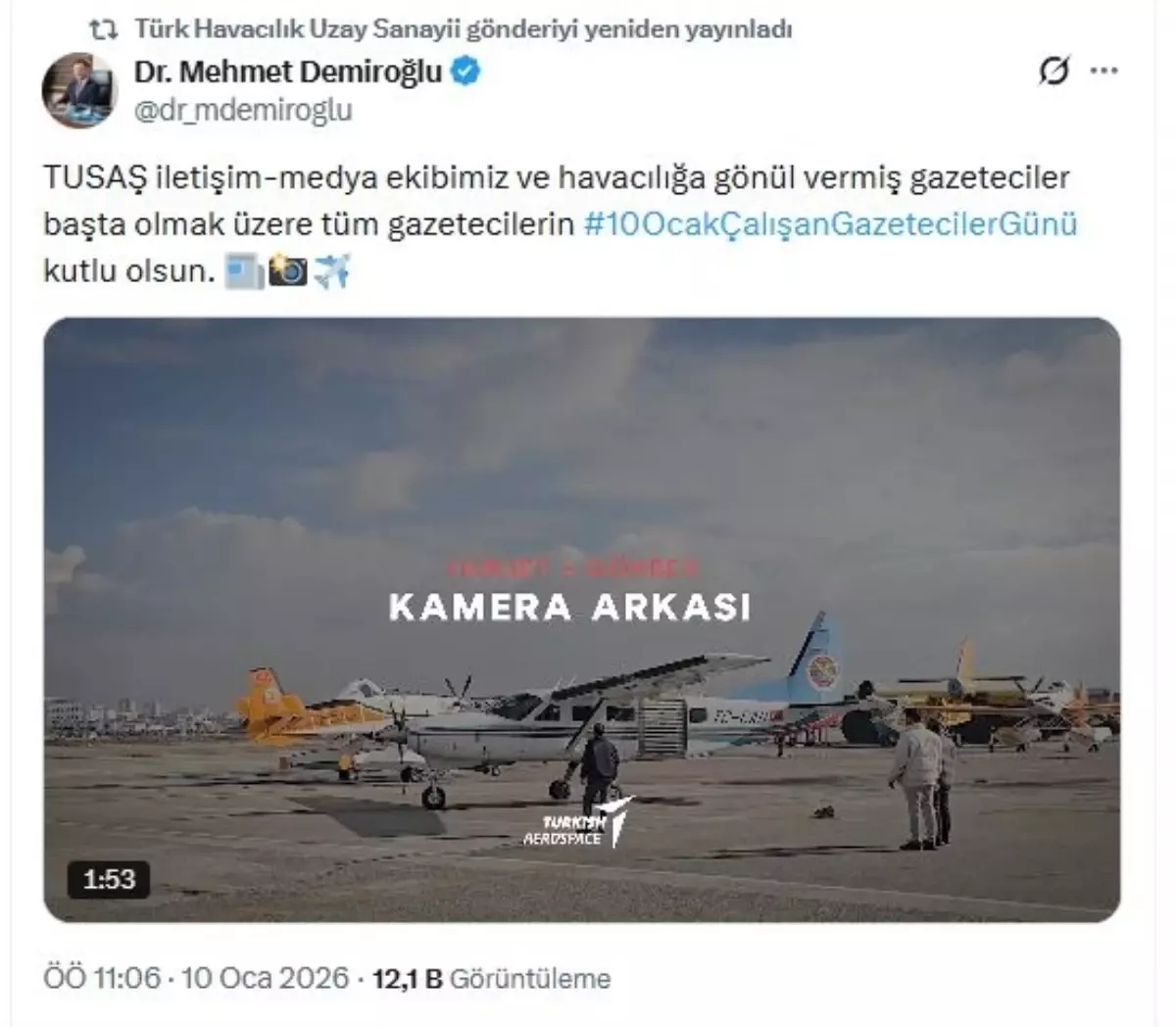 TUSAŞ\'tan Çalışan Gazeteciler Günü Kutlaması