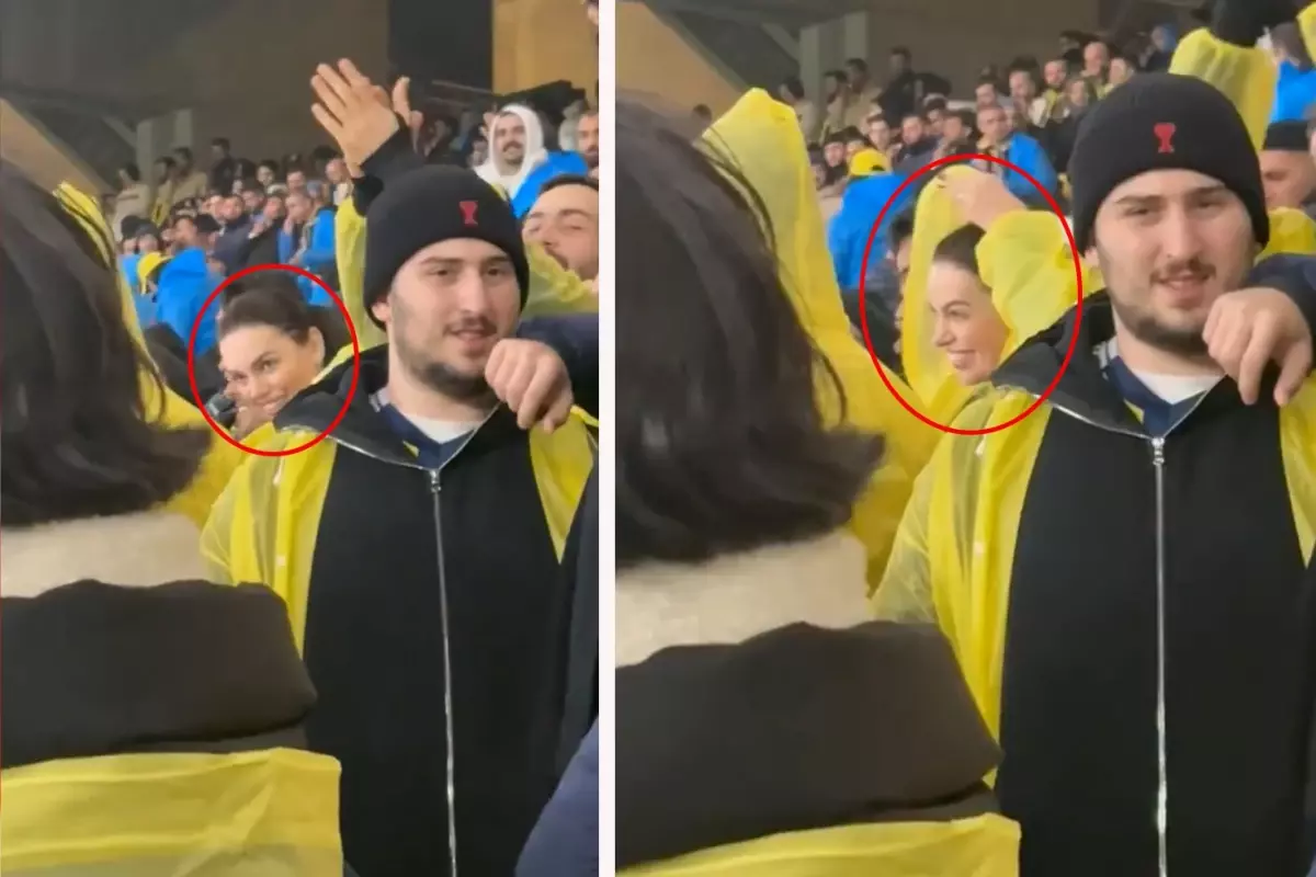 Yağmurluğunu giydi, taraftarın arasına girdi! Ederson\'un eşi Türkiye\'ye çabuk uyum sağladı