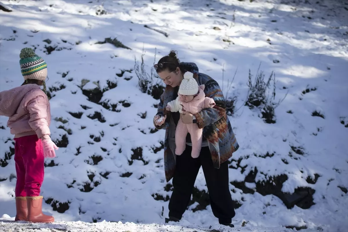 Aydın\'da Kar Yağışı Etkili Oldu