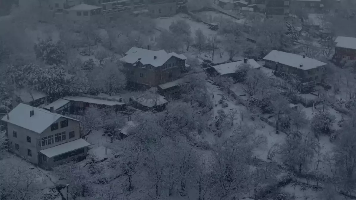 İstanbul\'da Kar Yağışı Manzarası