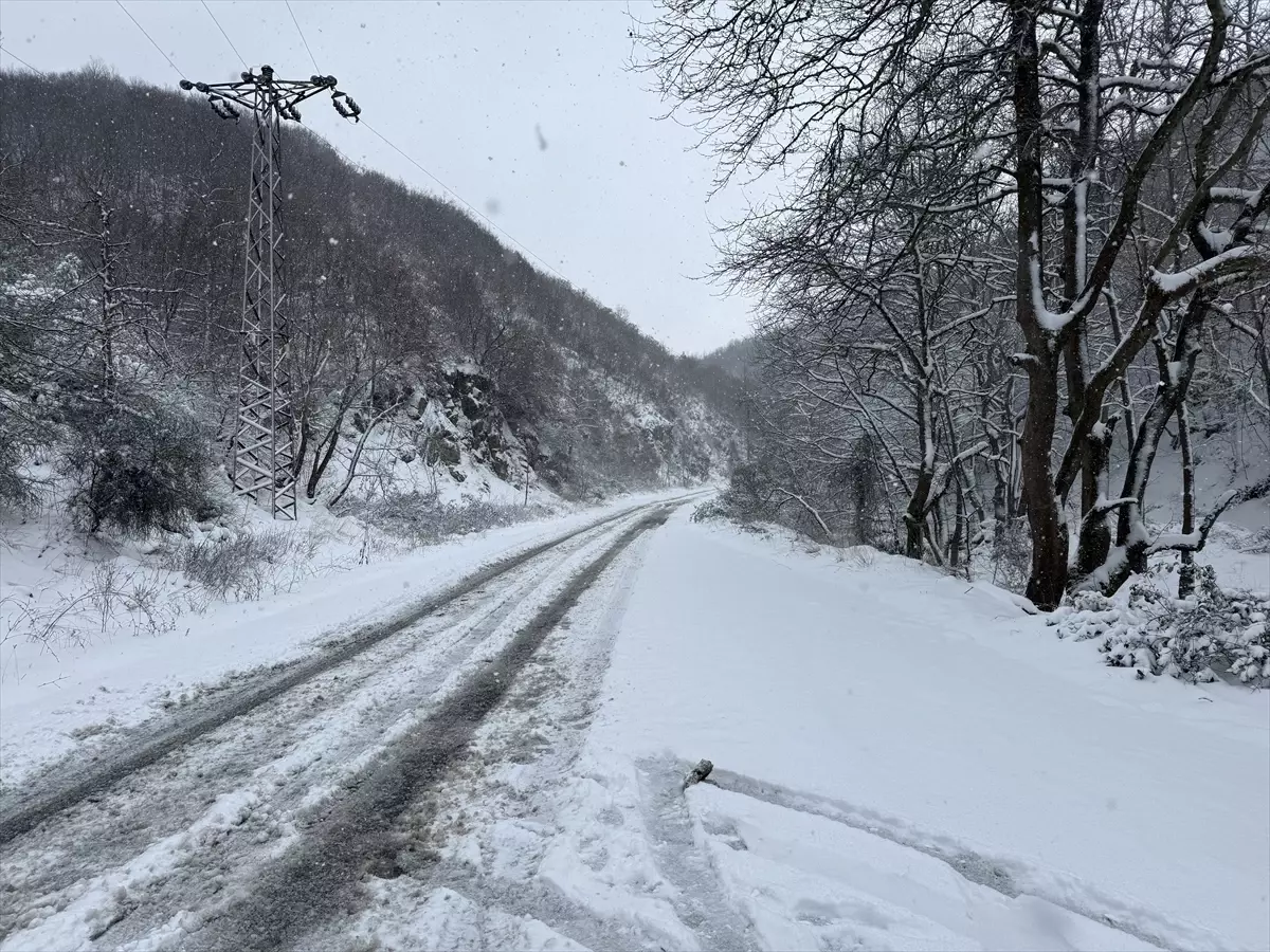Tekirdağ\'da Yüksek Kesimlerde Kar Yağışı Devam Ediyor