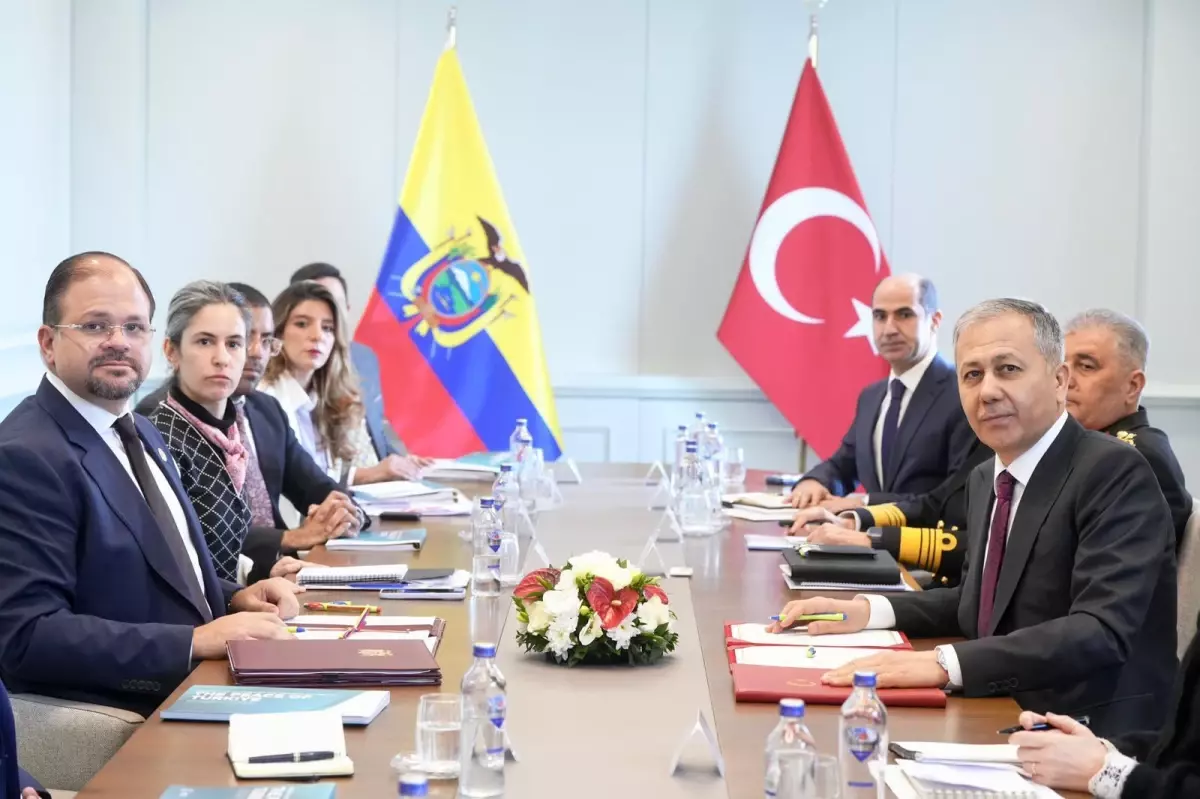 Yerlikaya, Ekvador Bakanı ile Güvenlik İşbirliğini Görüştü