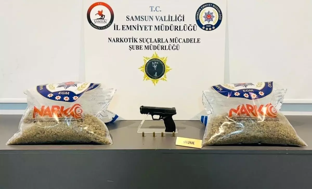 Samsun\'da Narkotik Operasyonu: 2 Kilo Skunk Ele Geçirildi