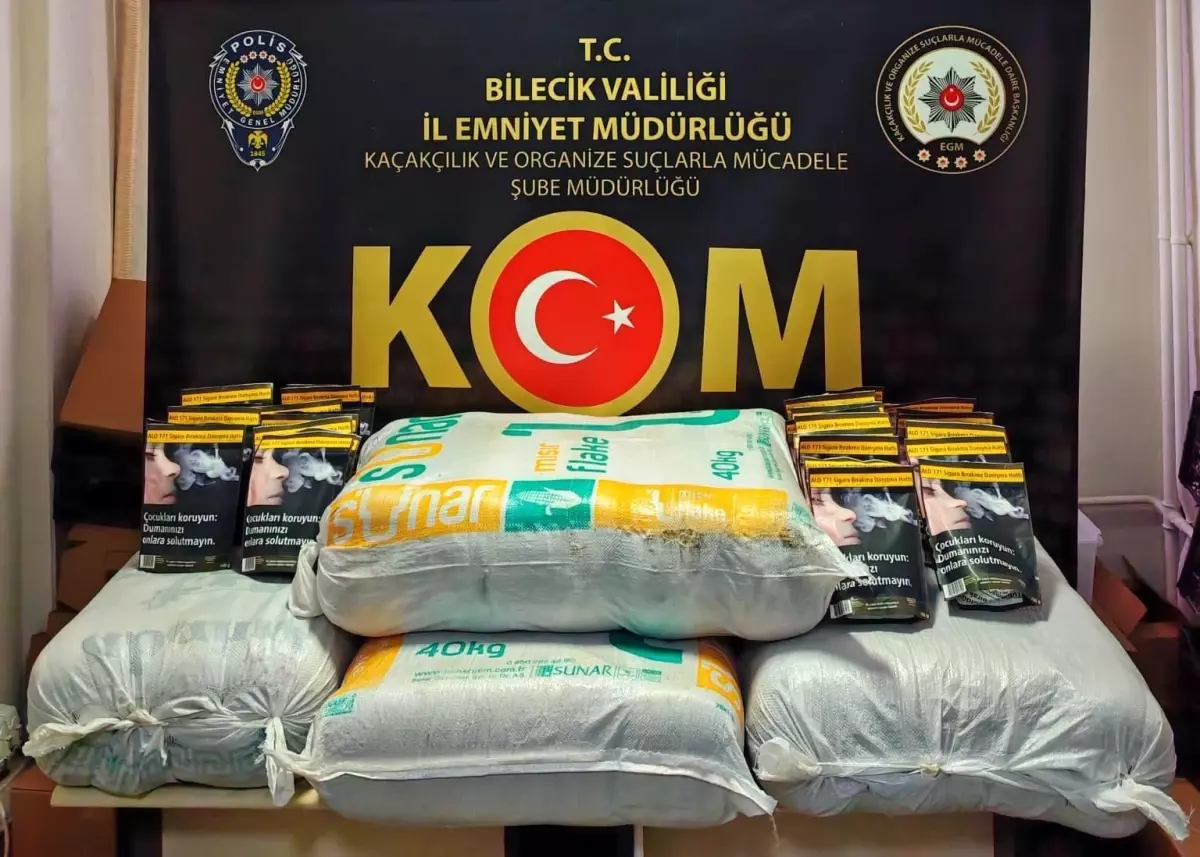 Bilecik\'te 123 Kilo Kaçak Tütün Ele Geçirildi