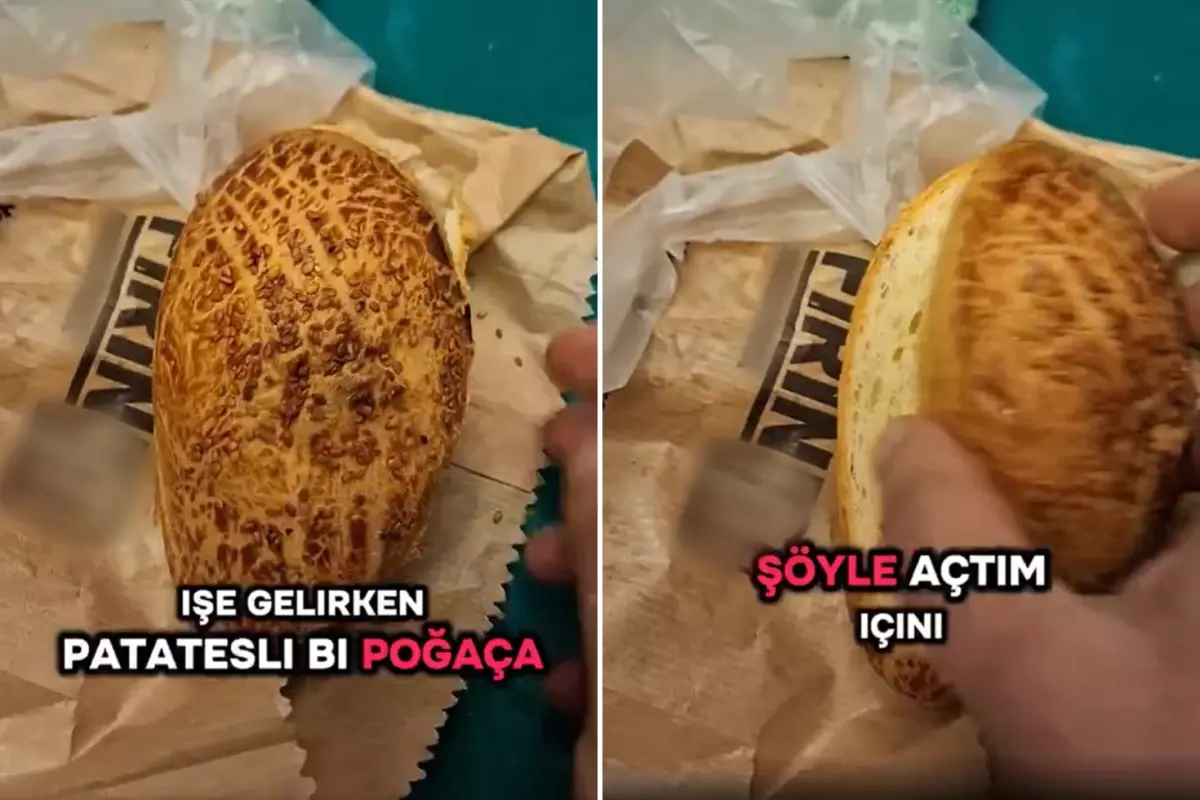 Aldığı poğaçanın içini açan vatandaş isyan etti