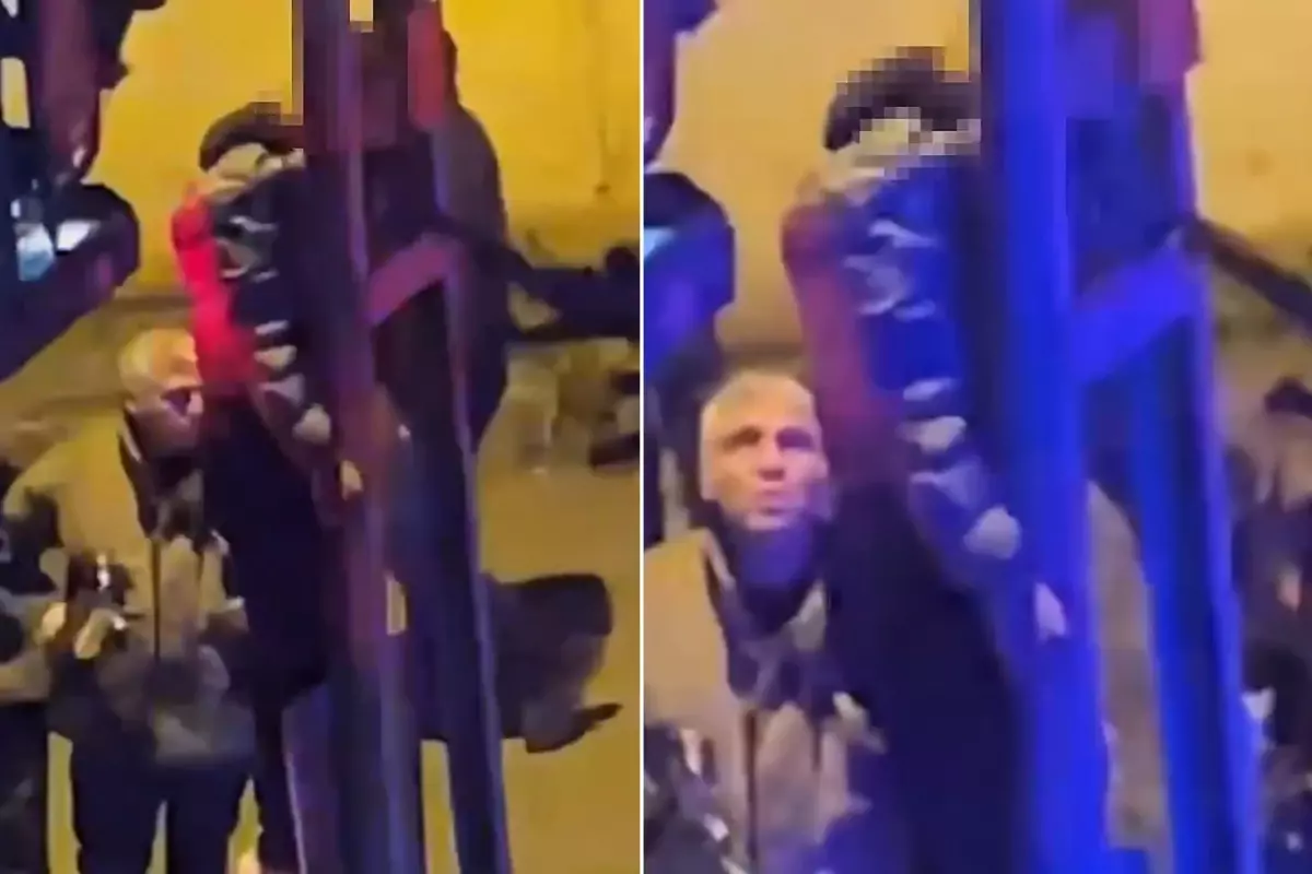 İstanbul\'un göbeğinde kendini direğe astı