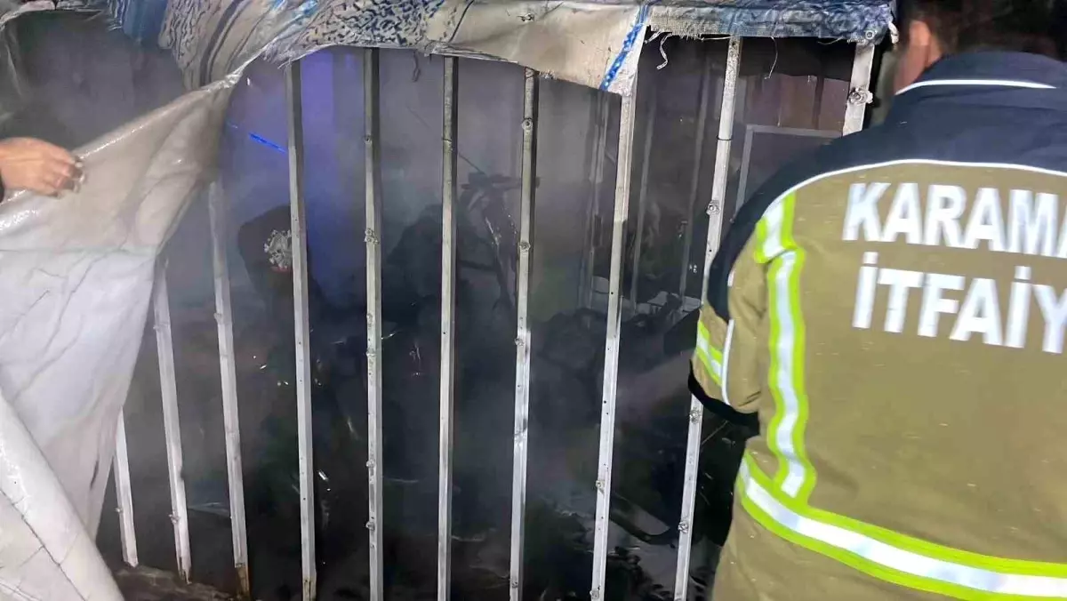 Karaman\'da Elektrikli Bisiklet Yangını