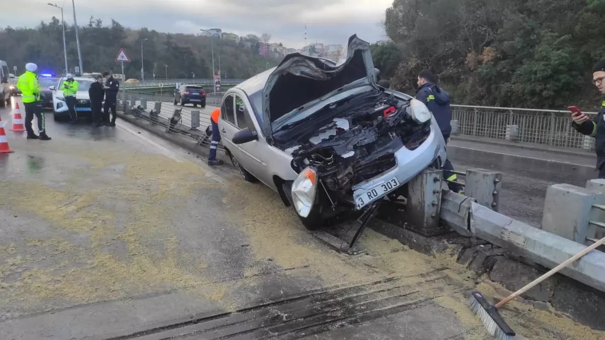 Sarıyer\'de Kaza: Sürücü Hastaneye Kaldırıldı