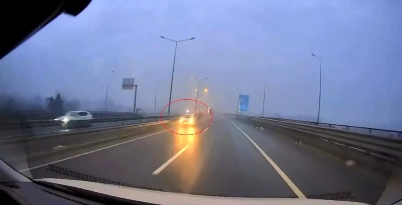 Düzce\'de Ters Şeritte Kaza!