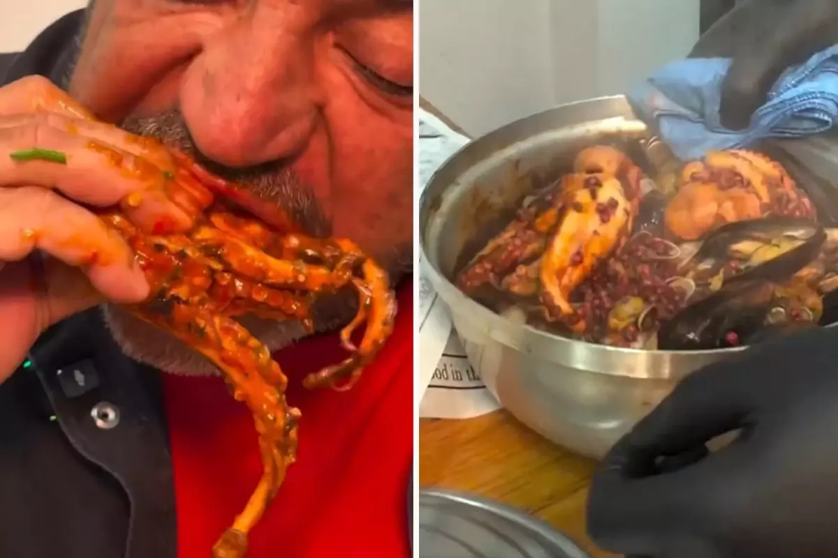 Ünlü işletmeci paylaştı, müşterilerine sunmadan kendisi iştahla yedi