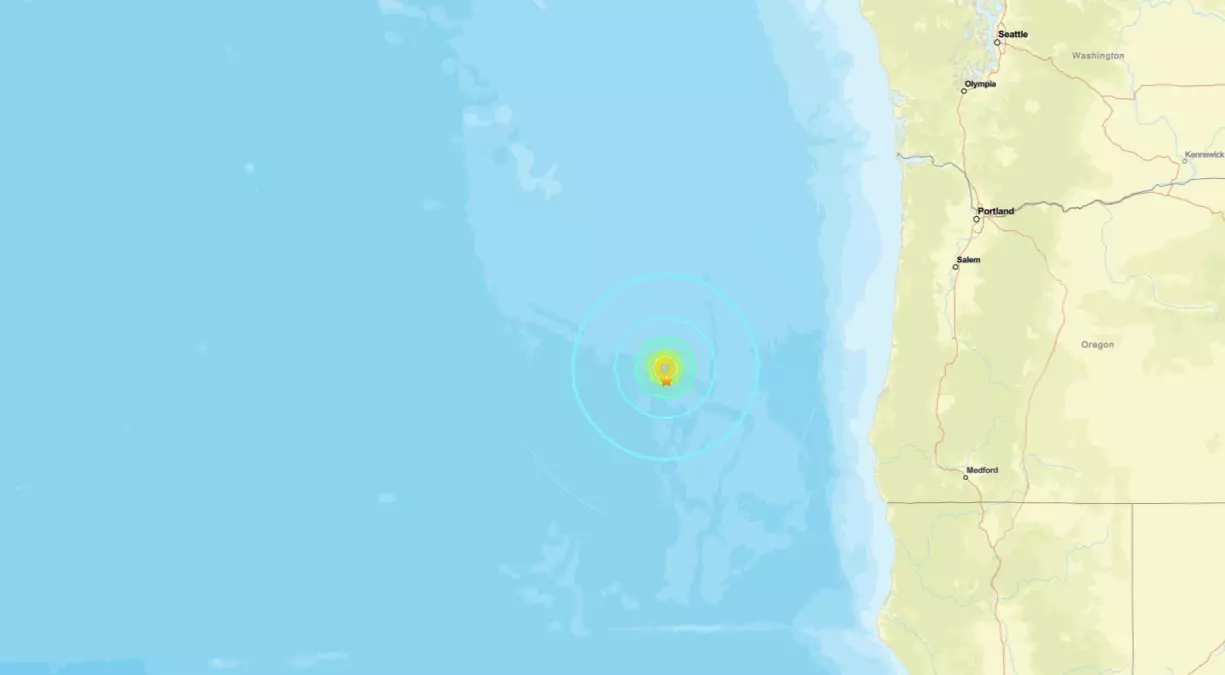 Oregon Açıklarında 6 Büyüklüğünde Deprem