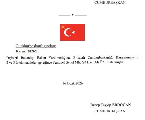 Dışişleri Bakan Yardımcılığına kritik atama