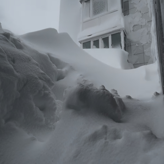 Kamçatka'da buzul çağını aratmayan görüntüler! Kar kalınlığı 4. kata kadar çıktı