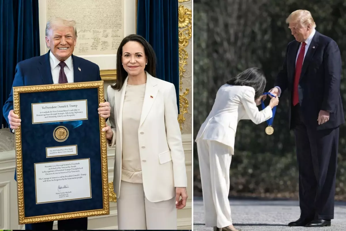 Machado\'nun Nobel Ödülü\'nü Trump\'a vermesi alay konusu oldu: Elleri kelepçeli Maduro bu kadar aşağılanmadı