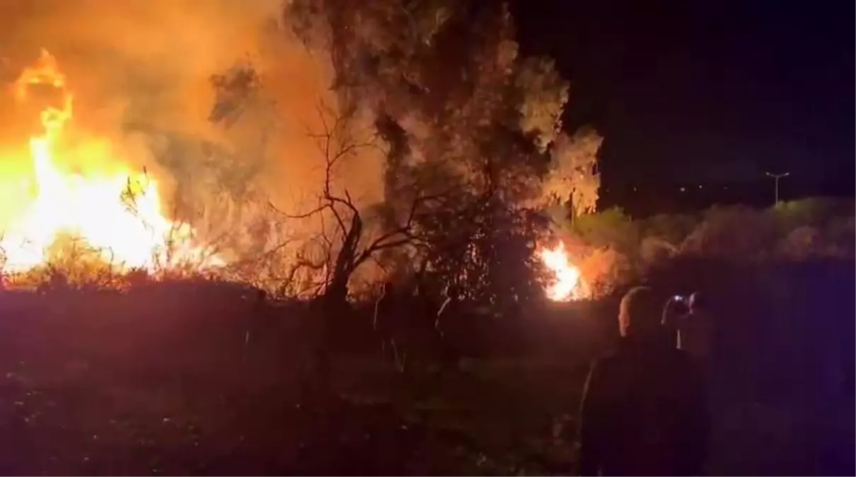 D-400 kara yolunda yangın ucuz atlatıldı