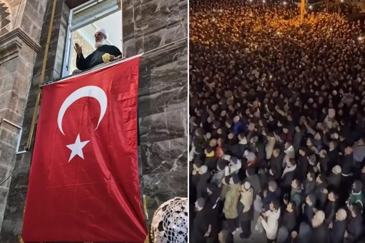 Görüntüler ortaya çıktı! Menzil lideri İzmir\'de toplanan kalabalığa tövbe ettirmiş