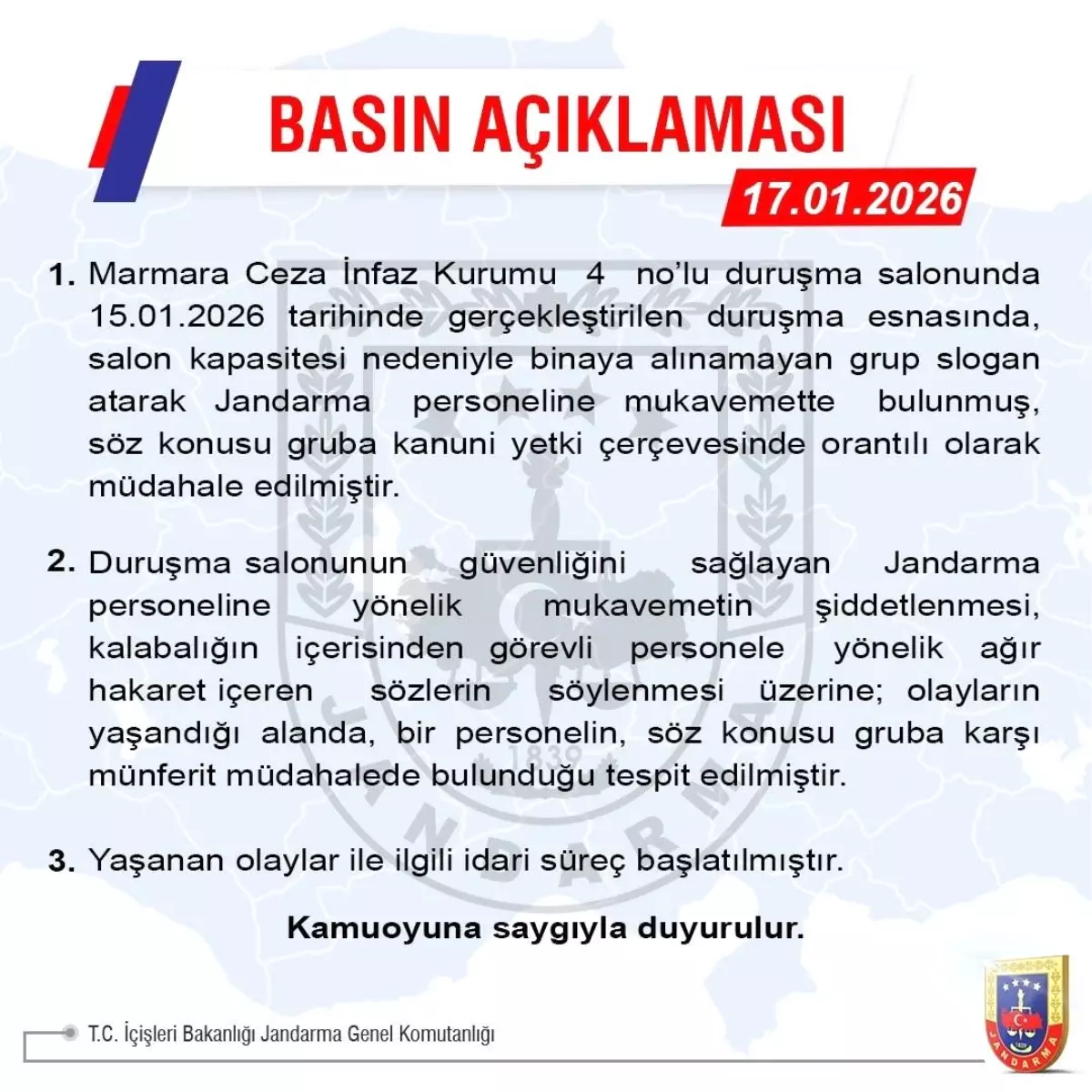 Cezaevi Duruşmasında Gösteri İsyanı