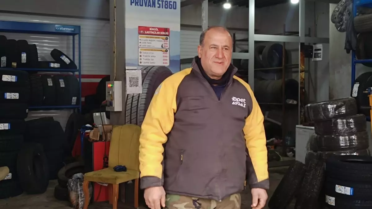Bingöl\'de Kurt Lastik Dükkanına Girdi