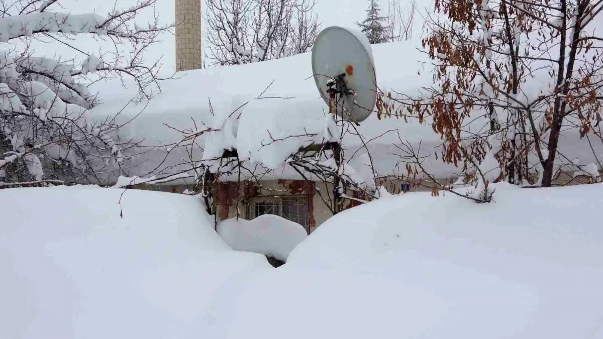 Bitlis\'te tek katlı evler kardan kayboldu, 314 köy yolu ise ulaşıma kapandı